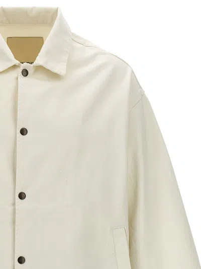 Shop Emporio Armani Denim Blouson Casual Jackets, Parka White