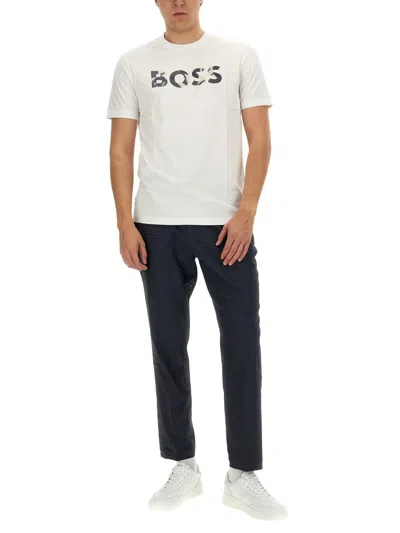 Shop Hugo Boss Boss T-shirt With Logo In White