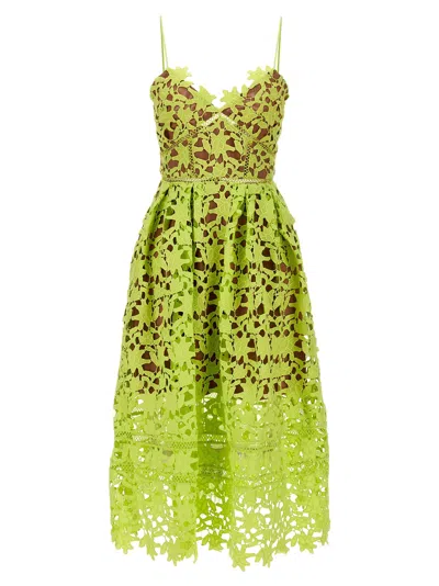 Shop Self-portrait Mint Azaelea Lace Midi Dress Dresses Green