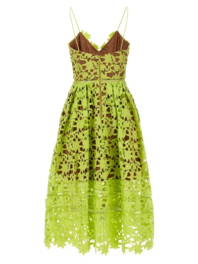 Shop Self-portrait Mint Azaelea Lace Midi Dress Dresses Green