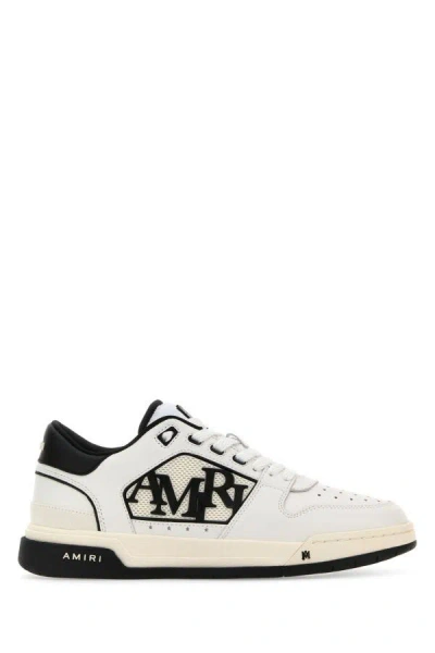 Shop Amiri Woman Two-tone Leather Sneakers In Multicolor