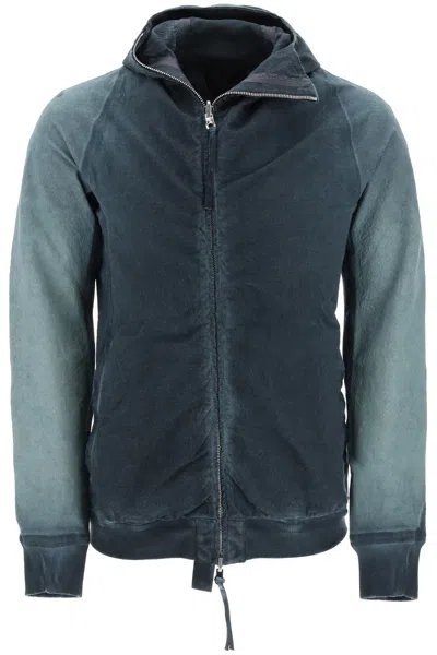 Shop Boris Bidjan Saberi Hybrid Sweatshirt With Zip And Hood Men In Gray
