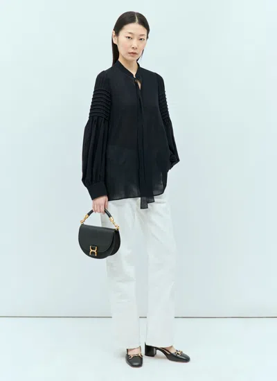 Shop Chloé Women Marcie Chain Flap Bag In Black