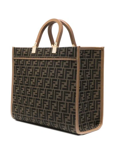 Shop Fendi Women Medium Sunshine Shopper Bag In Brown