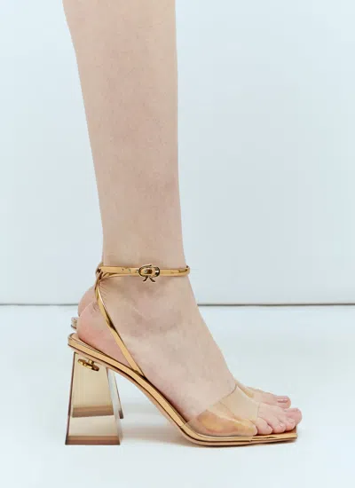 Shop Gianvito Rossi Women Cosmic 85 Sandals In Gold