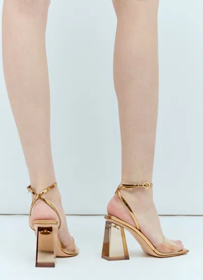 Shop Gianvito Rossi Women Cosmic 85 Sandals In Gold