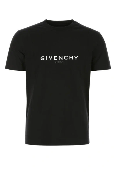 Shop Givenchy Man Black Cotton T-shirt In White
