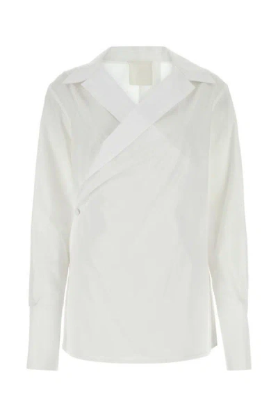 Shop Givenchy Woman White Poplin Shirt