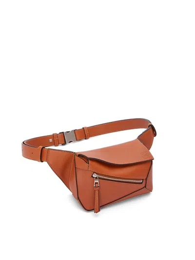 Shop Loewe Men Mini Puzzle Belt Bag In Brown