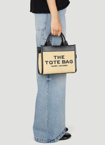 Shop Marc Jacobs Women Woven Mini Tote Bag In Cream