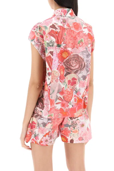 Shop Marni Sleeveless Shirt With Floral Women In Multicolor
