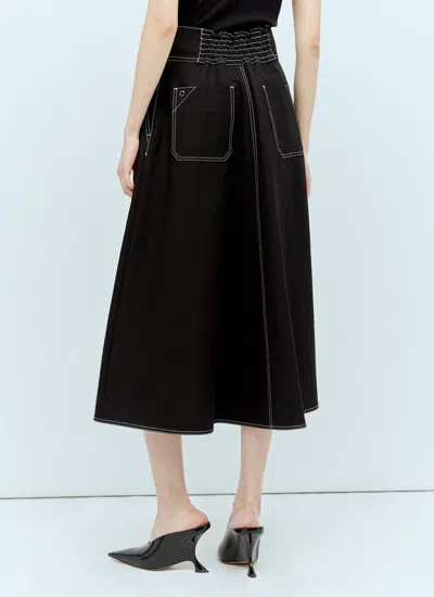 Shop Max Mara Women Canvas Flared Skirt In Black