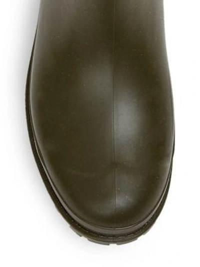 Shop Saint Laurent Studded Festival Wellie Boots In Dark Olive