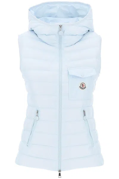 Shop Moncler Basic Glicos Puffer Vest Women In Blue