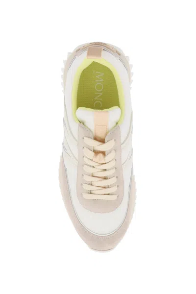 Shop Moncler Pacey Sneakers In Nylon And Suede Leather. Women In Multicolor