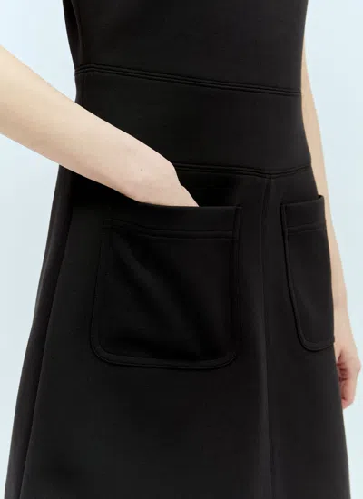 Shop Moncler Women Logo Patch Mini Dress In Black