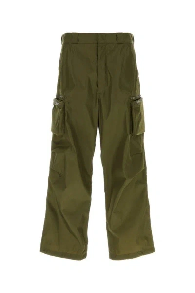 Shop Prada Man Army Green Re-nylon Cargo Pant