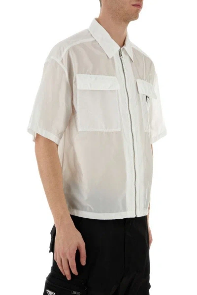 Shop Prada Man White Re-nylon Shirt