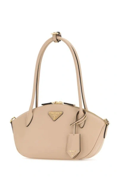 Shop Prada Woman Light Pink Leather Small Handbag