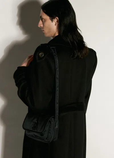 Shop Saint Laurent Men Niki Small Messenger Bag In Black