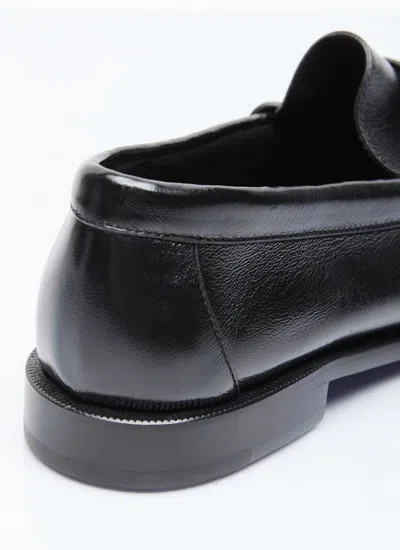 Shop Saint Laurent Women Le Loafer Penny Slippers In Black
