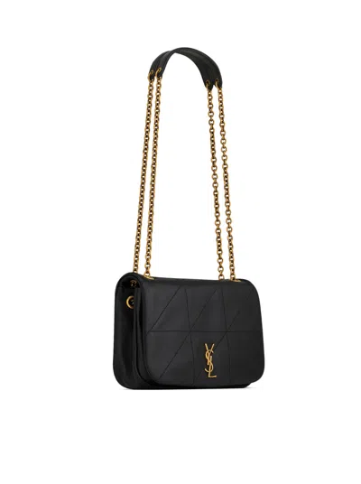 Saint Laurent Women Mini Jamie 4.3 Chain Bag In Lamb Leather In Black