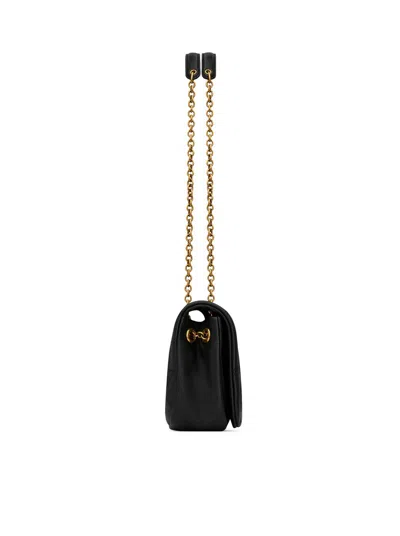 Shop Saint Laurent Women Mini Jamie 4.3 Chain Bag In Lamb Leather In Black