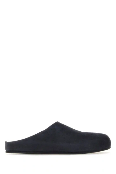 Shop The Row Man Midnight Blue Suede Hugo Slippers
