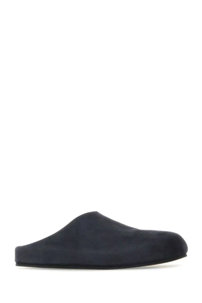 Shop The Row Man Midnight Blue Suede Hugo Slippers