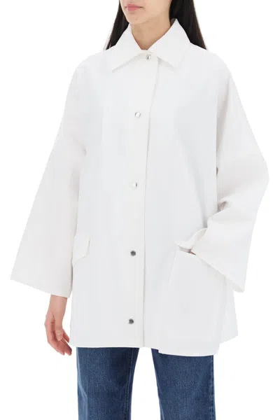 Shop Totême Toteme Organic Cotton Overshirt For Women In White