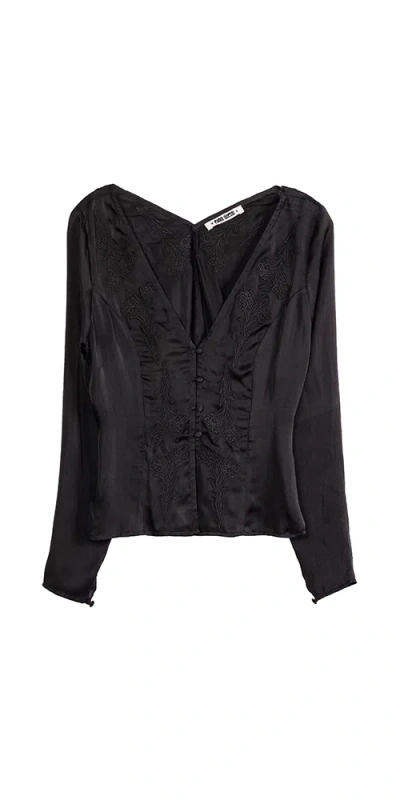 Shop Ciao Lucia Aida Embroidered Long Sleeve Top