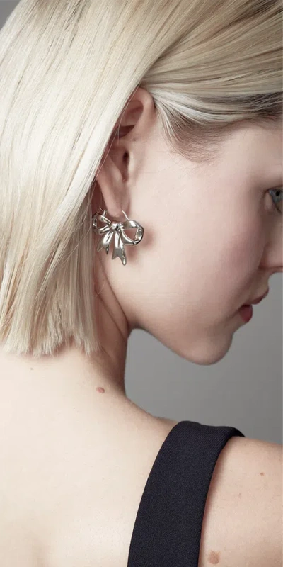 Sandy Liang Monyo Hoops Silver