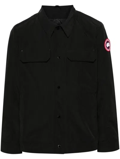 Shop Canada Goose Burnaby Coat In Black