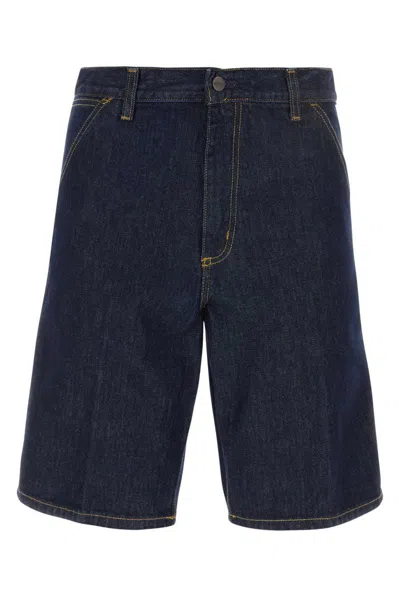 Shop Carhartt Wip Shorts In Blue