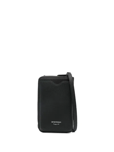 Shop Emporio Armani Crossbody Phone Case In Black