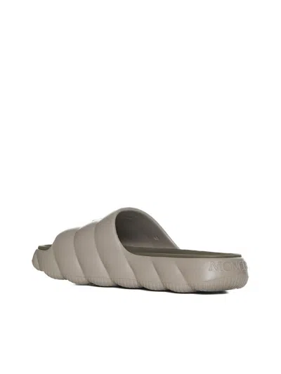 Shop Moncler Sandals In Beige