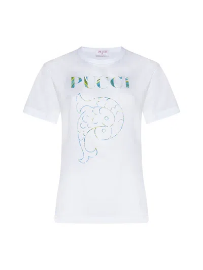 Shop Pucci T-shirts And Polos In White