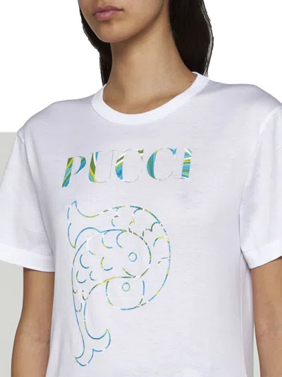 Shop Pucci T-shirts And Polos In White