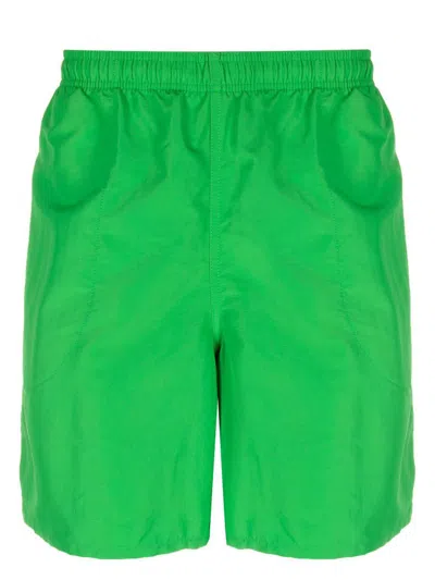 Shop Stussy Stüssy Logo Nylon Shorts In Green