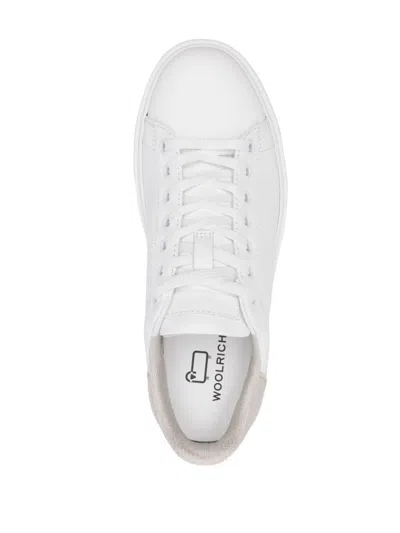 Shop Woolrich Classic Court Leather Sneakers In White