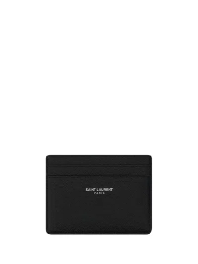 Shop Saint Laurent Wallets In Nero