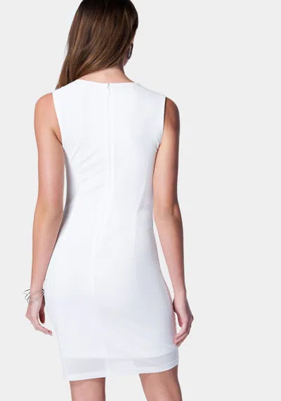 Shop Bebe Embellished Mini Dress In Bright White