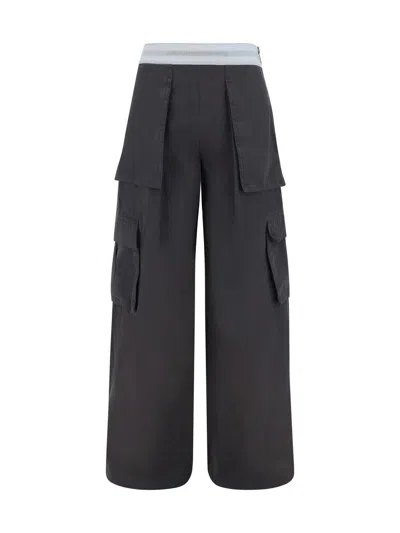 Shop Alexander Wang Pants In Off Black