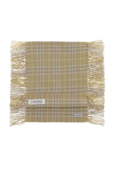 Shop Burberry Check Cashmere Scarf In Beige