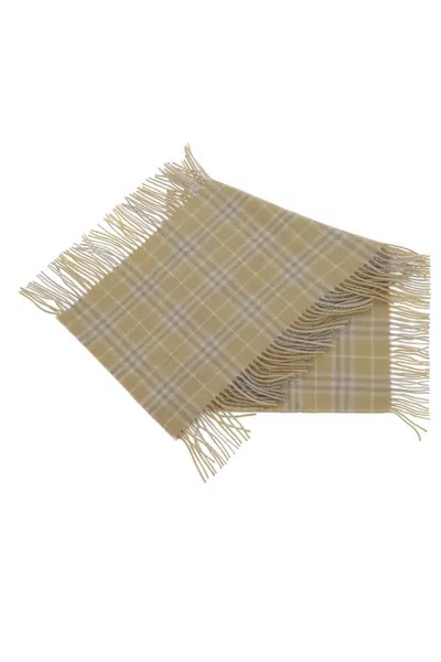 Shop Burberry Check Cashmere Scarf In Beige