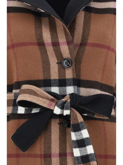 Shop Burberry Coats In Birch Brown Ip Chk