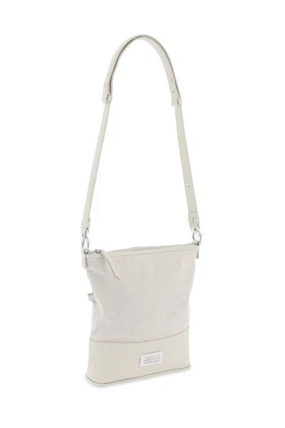 Shop Maison Margiela 5ac Small Hobo Bag In White