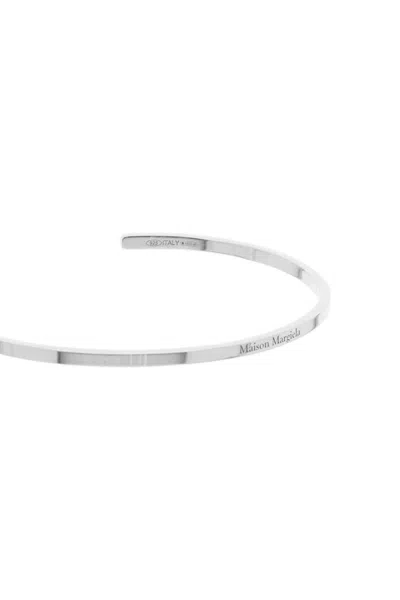 Shop Maison Margiela Silver Cuff Bracelet