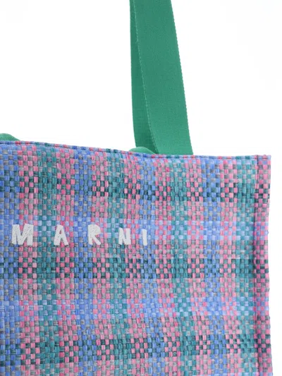 Shop Marni Handbags In Green/fuchsia/cypress