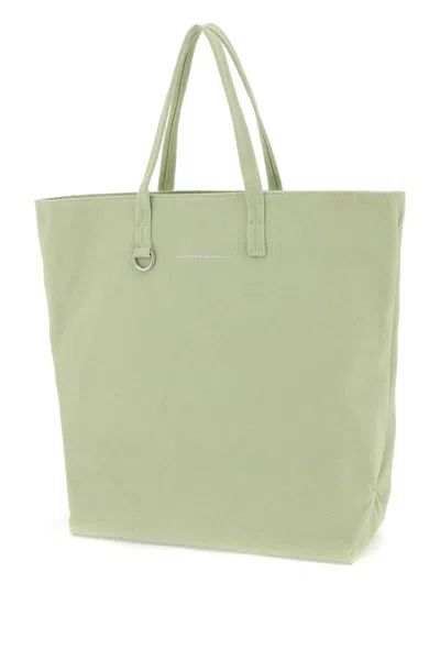Shop Mm6 Maison Margiela Canvas Tote Bag In Green